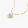 925 Silver Diamond Disc Cluster Necklace - Image 3