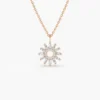 925 Silver Diamond Disc Cluster Necklace - Image 5