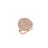 925 Silver Diamond Disc Ring featuring a simple contemporary disc shape