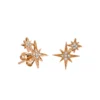 925 Silver Diamond Double Starburst Stud with cascading starburst design