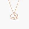 925 Silver Diamond Elephant Charm Necklace - Image 2