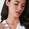 925 Silver Diamond & Emerald Necklace - Image 5