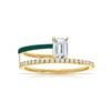 925 Silver Diamond & Enamel Ring - Image 4