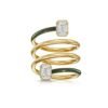 925 Silver Diamond & Enamel Spiral Ring - Image 2