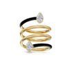 925 Silver Diamond & Enamel Spiral Ring - Image 4