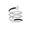 925 Silver Diamond & Enamel Spiral Ring - Image 5