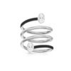 925 Silver Diamond & Enamel Spiral Ring - Image 8