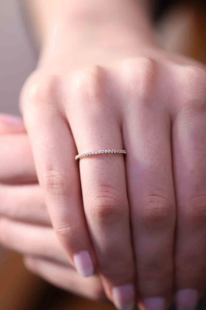 925 Silver Diamond Eternity Band