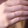 Gold-plated sterling silver ring with premium CZ diamond stones
