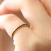 925 Silver Diamond Eternity Silver Band - Image 5