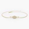 925 Silver Diamond Evil Eye Bracelet with symbolic charm design