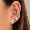 925 Silver Diamond Evil Eye Petals Stud - Image 2