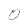 925 Silver Diamond Evil Eye Ring with clean modern design