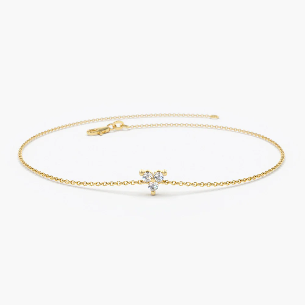 925 Silver Diamond Floating Bracelet
