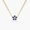 925 Silver Diamond Flower Charm Necklace - Image 5