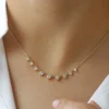 925 Silver Diamond Graduating Necklace - Image 4