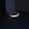 925 Silver Diamond Half Eternity Baguette Ring - Image 4