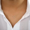 925 Silver Diamond Heart Necklace