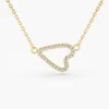 925 Silver Diamond Heart Necklace - Image 2