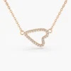 925 Silver Diamond Heart Necklace - Image 4