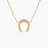 925 Silver Diamond Horseshoe Necklace with Premium CZ Diamond stones