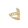 Sterling silver ring with thick gold plating and premium CZ stones