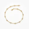 925 Silver Diamond Infinity Bracelet with thick gold plating