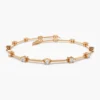 925 Silver Diamond Infinity Bracelet in sterling silver and gold plating