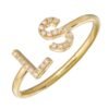 925 Silver Diamond Initials Ring