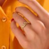 925 Silver Diamond Ivy Ring - Image 4