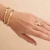 Butterfly ring with pave-set premium CZ diamond stones