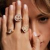 Signet ring featuring a premium CZ diamond-like centre stone