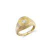 Gold-plated silver ring with sculpted fluted detailing
