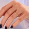 925 Silver Diamond Link Ring