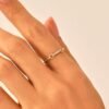 925 Silver Diamond Link Ring - Image 6