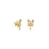 925 Silver Diamond Lobster Stud with sparkling CZ details