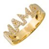 925 Silver Diamond Love Ring - Image 3