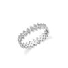 925 silver eternity ring with marquise-cut CZ stones