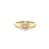 925 Silver Diamond Marquise Eye Flower Signet Ring with floral-inspired detailing
