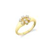 Signet ring with marquise-shaped centre and pave-set CZ stones