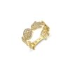 925 Silver Diamond Medium Icon Eternity Ring with repeating icon design