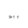 925 Silver Diamond Mini Cross Stud - Image 3