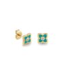 925 Silver Diamond Mini Moroccan Flower Stud - Image 2