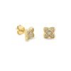925 Silver Diamond Mini Moroccan Flower Stud