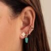 925 Silver Diamond Mini Moroccan Flower Stud - Image 2