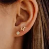 925 Silver Diamond Mini Paw Stud - Image 3