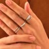 Slim gold-plated wedding ring with a clean, refined profile