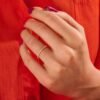 Elegant baguette ring design in polished 925 sterling silver