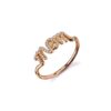 Gold-plated sterling silver Mom ring with sparkling CZ details