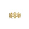 925 Silver Diamond Moroccan Flower Eternity Ring with floral motifs